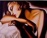 Tamara De Lempicka Canvas Paintings - Dormeuse